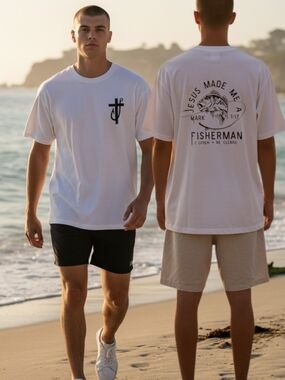 Access Christian Apparel - NWOT, Men's Christian Tee-shirt, Cross & Hook on.